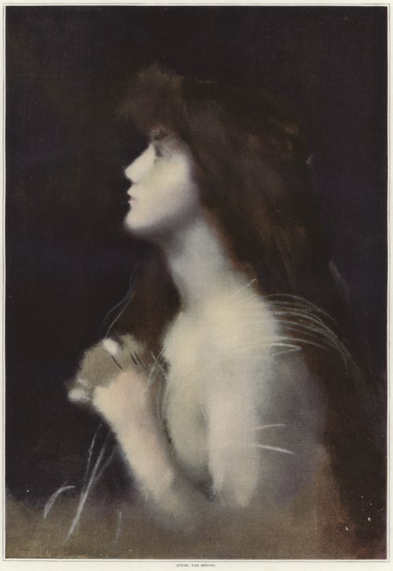 Studium kobiety autorstwa Jean Jacques Henner