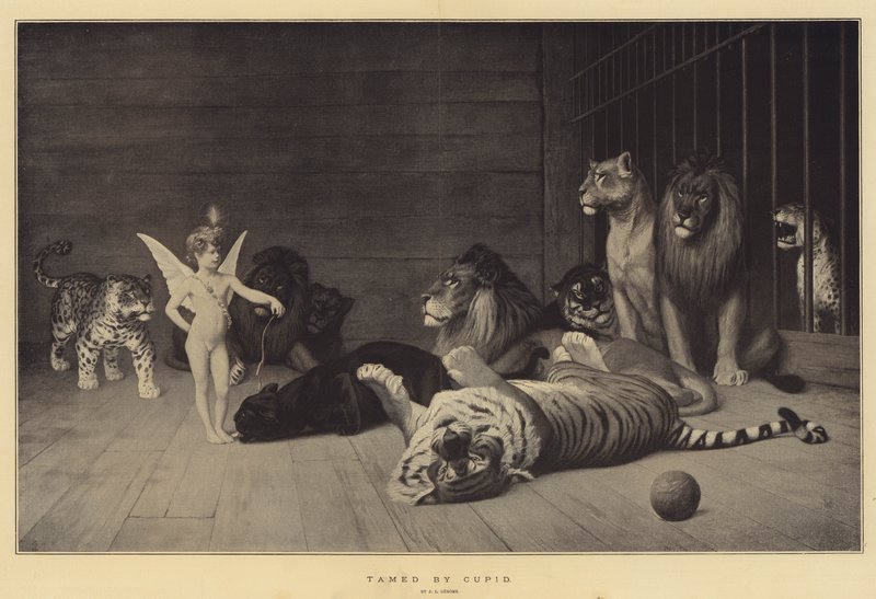 Poskromiony przez Kupidyna autorstwa Jean Leon Gerome