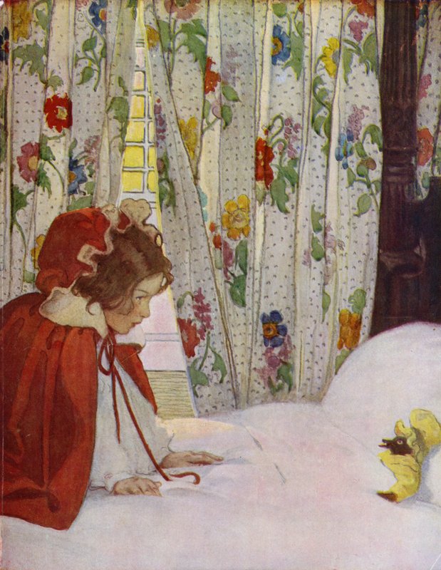 Czerwony kapturek (kolor lito) autorstwa Jessie Willcox Smith