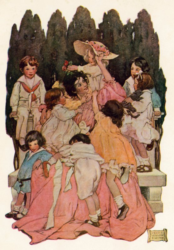 Do cioci (kolor lito) autorstwa Jessie Willcox Smith