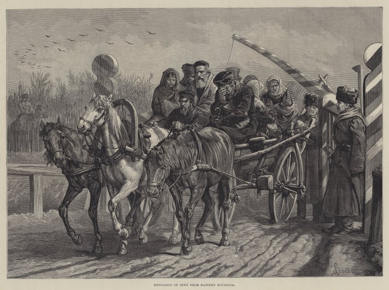 Wypędzenie Żydów z Rumelii Wschodniej autorstwa Johann Nepomuk Schonberg