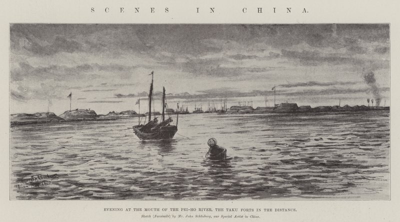 Sceny w Chinach autorstwa Johann Nepomuk Schonberg