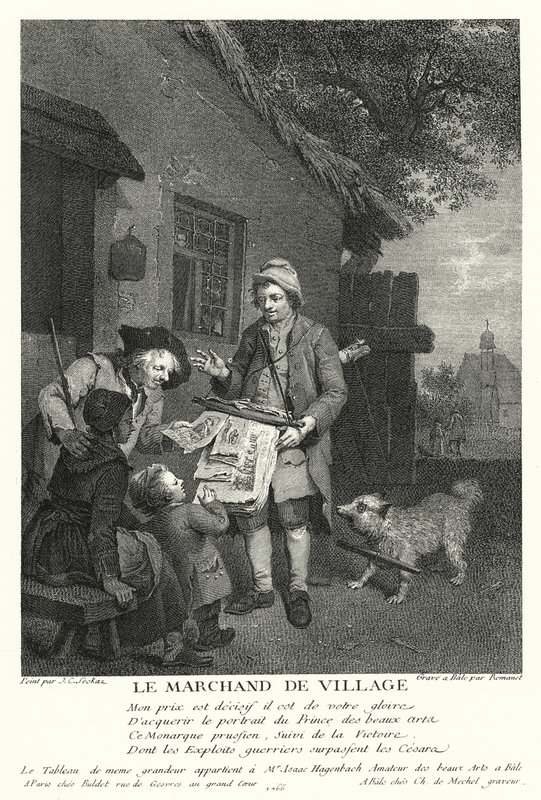 Kupiec z wioski (rycina) autorstwa Johann Conrad Seekatz