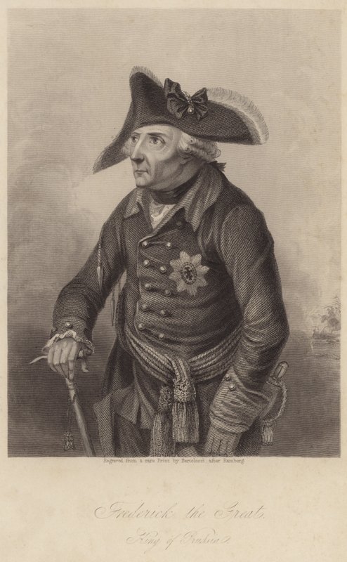 Król Prus Fryderyk II autorstwa Johann Heinrich Ramberg