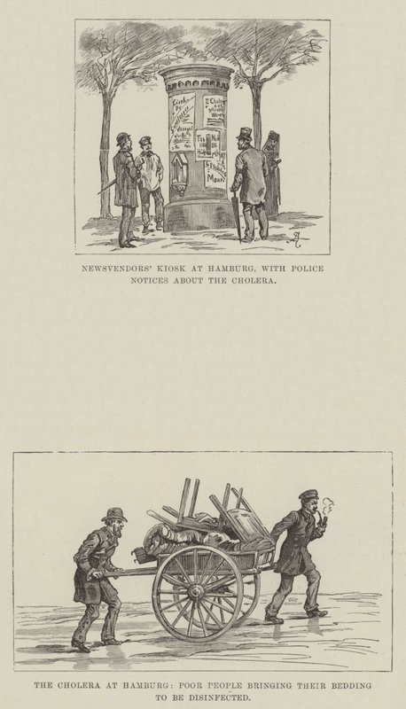 Cholera w Hamburgu autorstwa Johann Nepomuk Schonberg