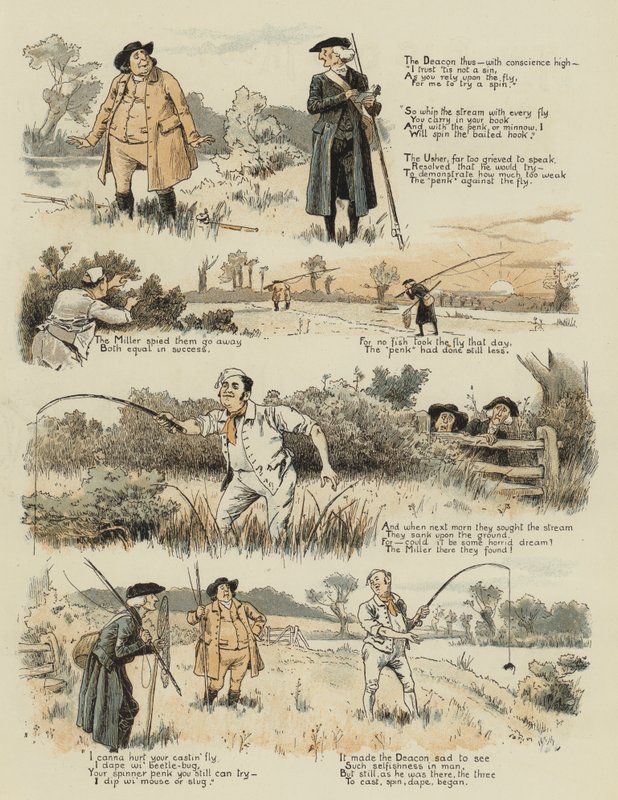 Wielki stary pstrąg (chromolitho) autorstwa John Charles Dollman