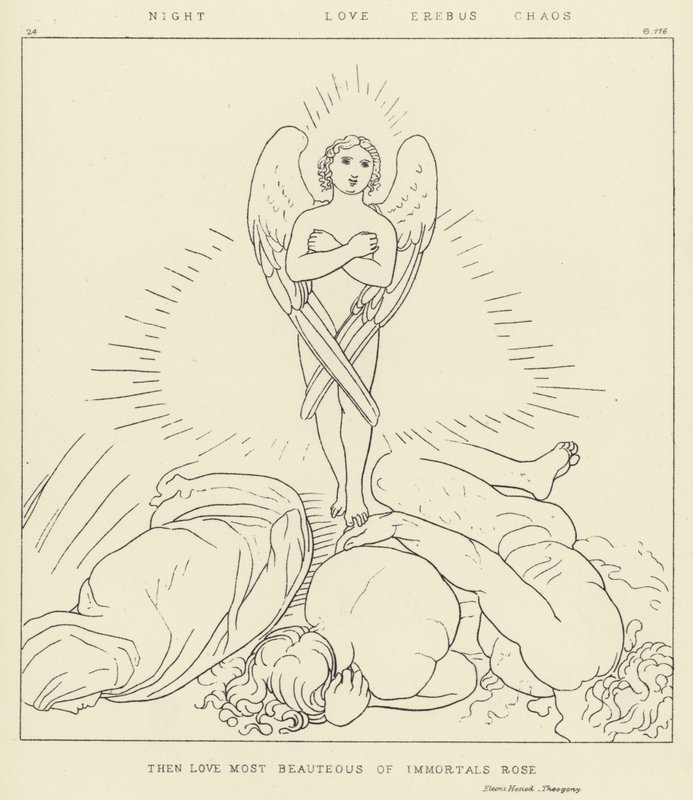 Noc, Miłość, Erebus, Chaos autorstwa John Flaxman