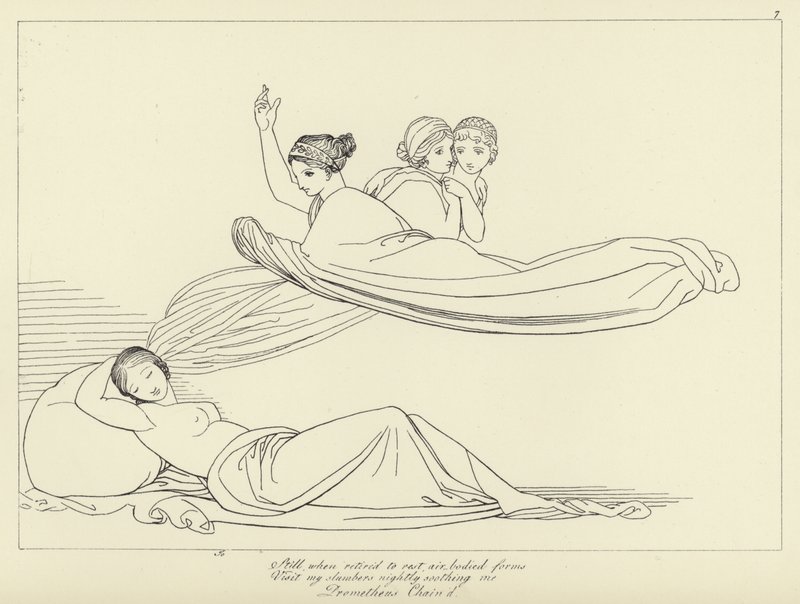 Prometeusz spętany autorstwa John Flaxman