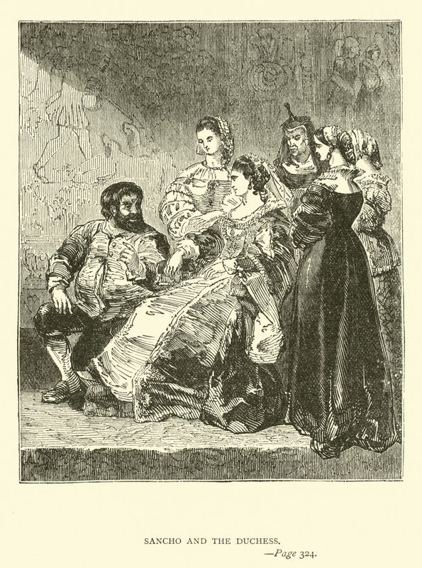 Sancho i księżna autorstwa John Gilbert