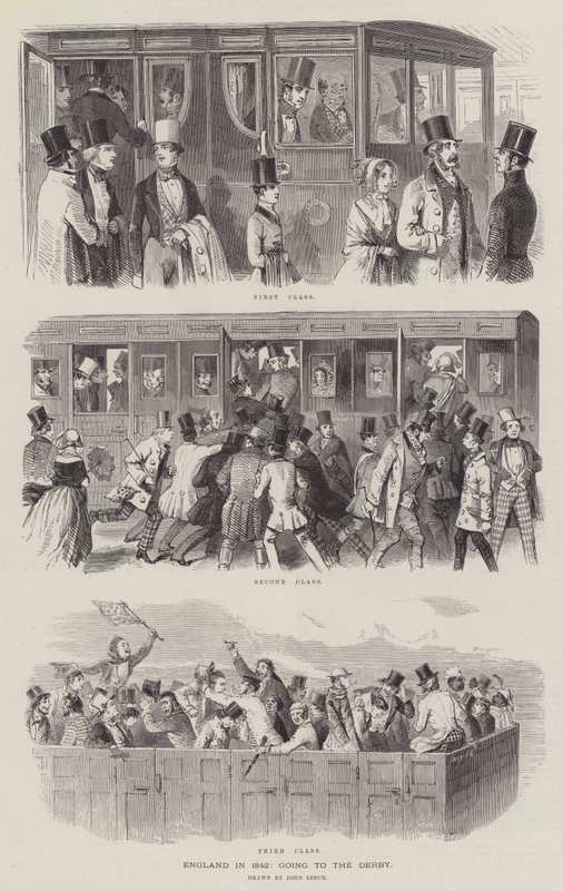 Anglia w 1842, jadąc na Derby autorstwa John Leech