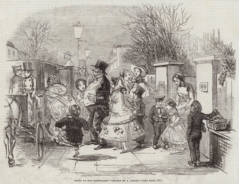 Wyjście do Pantomimy autorstwa John Leech