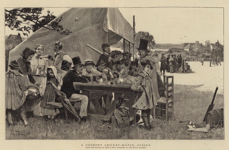 Krajowy mecz krykieta, Sussex autorstwa John Robertson Reid