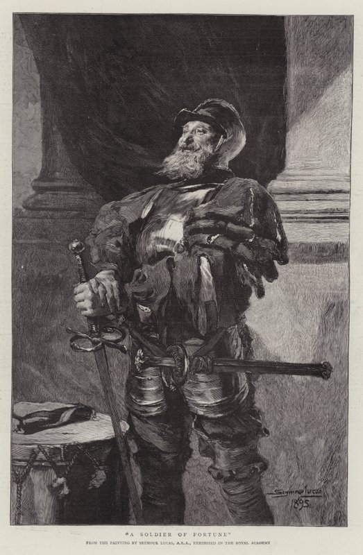 Żołnierz fortuny autorstwa John Seymour Lucas