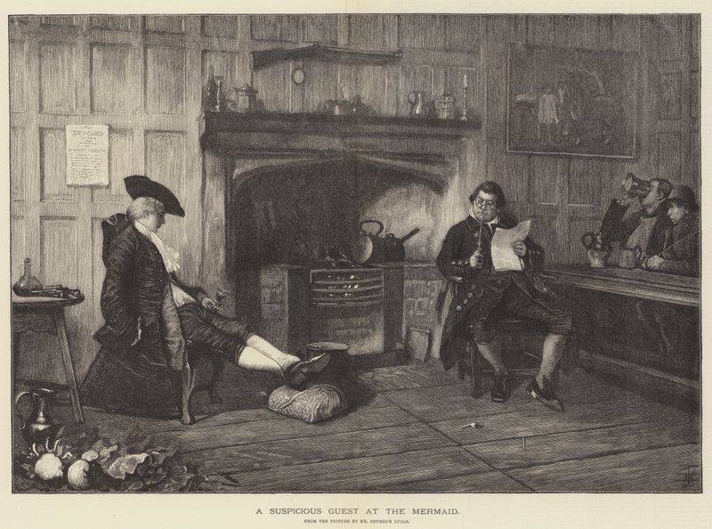 Podejrzany gość u Syrenki autorstwa John Seymour Lucas