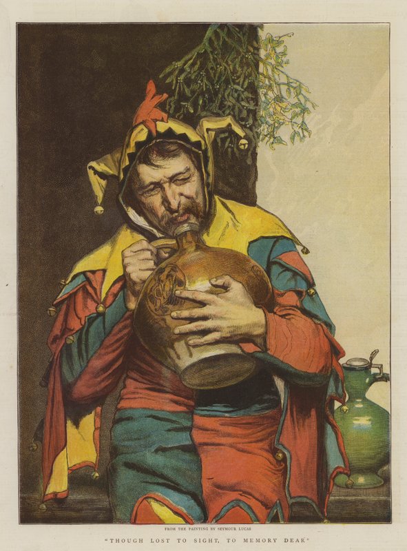 Choć zagubiony dla wzroku, do pamięci drogi (chromolitho) autorstwa John Seymour Lucas