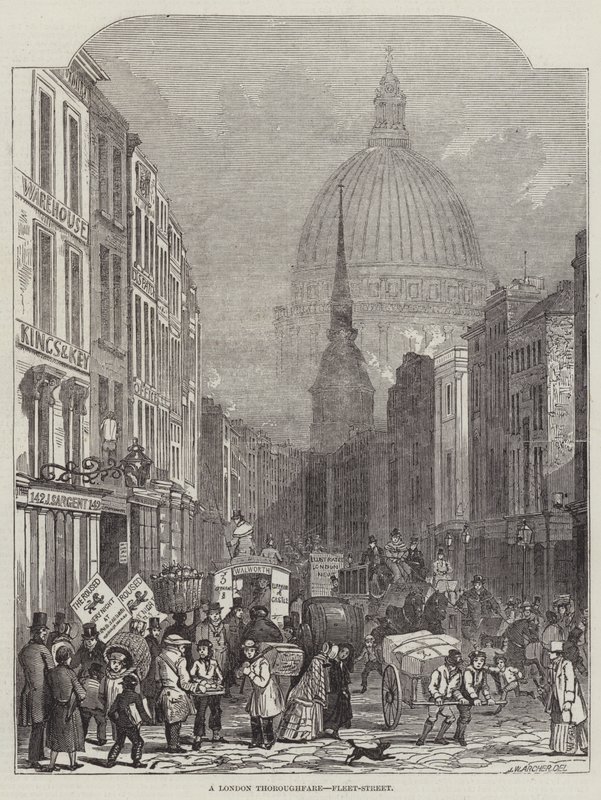 Londyńska autostrada, Fleet-Street autorstwa John Wykeham Archer