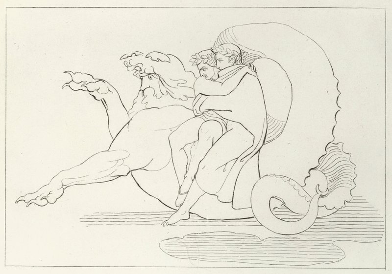 Gerion, Inferno, Canto 17 (grawerowanie) autorstwa John (after) Flaxman