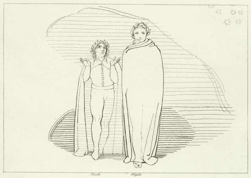 Odrodzenie, Inferno, Canto 34 (rycina) autorstwa John (after) Flaxman