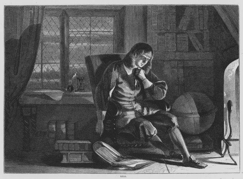 John Milton, Zamyślony (grafika) autorstwa John (after) Phillip