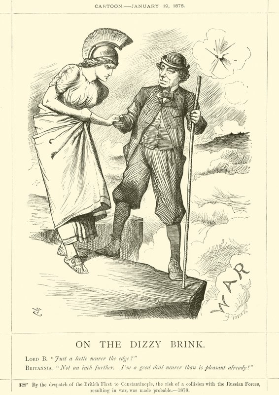 On the Dizzy Brink (grawerunek) autorstwa John (after) Tenniel