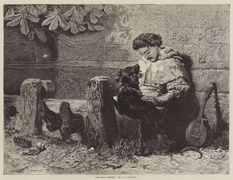 Jego jedyny przyjaciel autorstwa John Charles Dollman