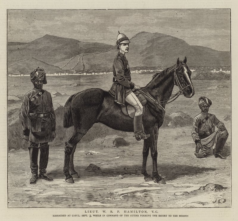 Porucznik WRP Hamilton, VC autorstwa John Charles Dollman
