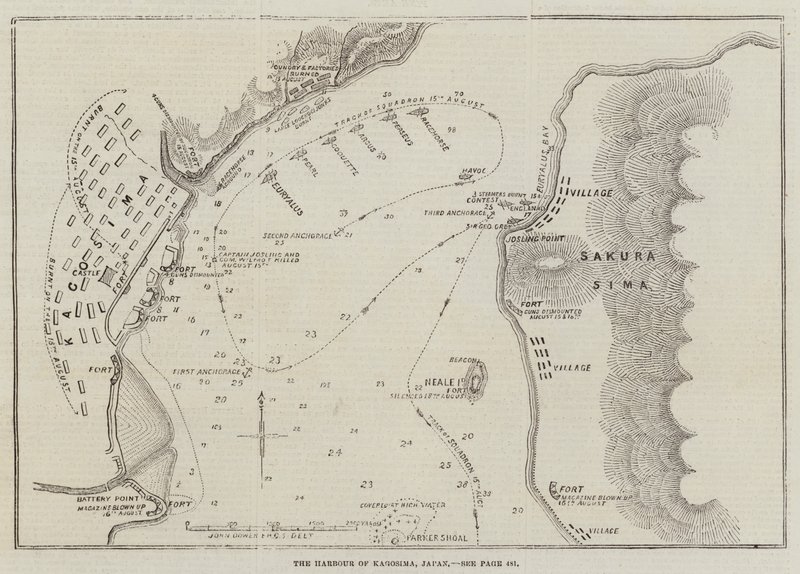 Port Kagoshima, Japonia autorstwa John Dower