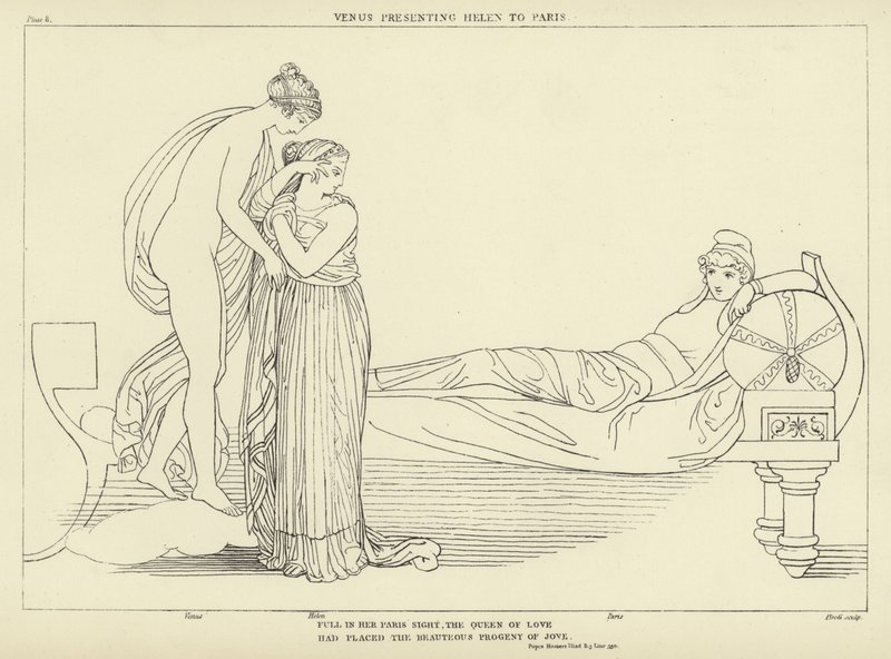 Wenus przedstawia Helenę Paryżowi autorstwa John Flaxman
