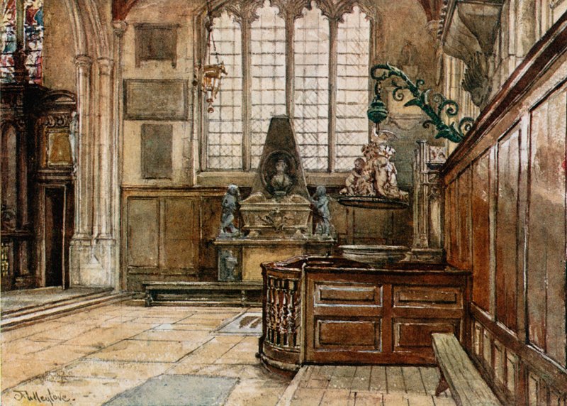 Wnętrze Allhallows, Barking-by-the-Tower autorstwa John Fulleylove