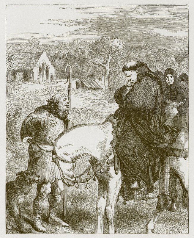 Król Jan i opat Canterbury autorstwa John Gilbert