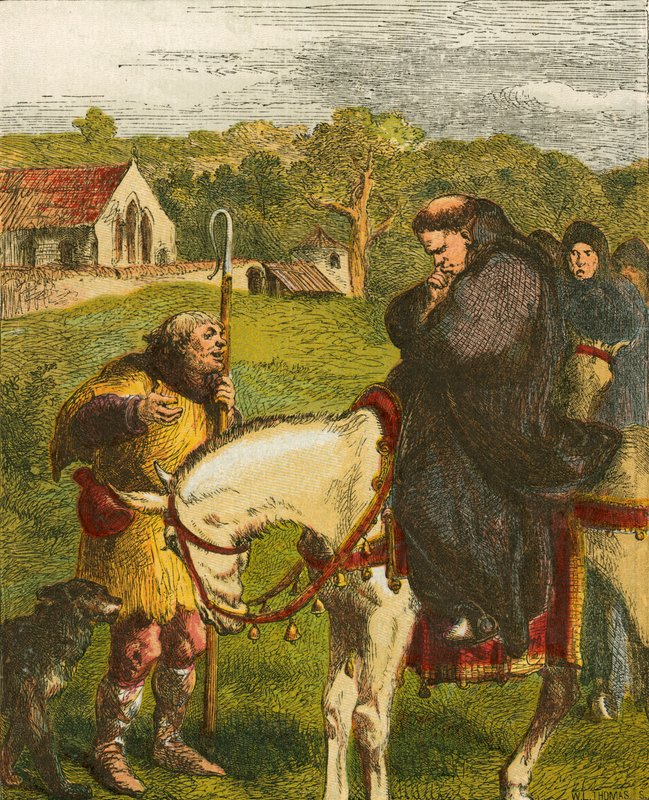 Król Jan i opat Canterbury autorstwa John Gilbert