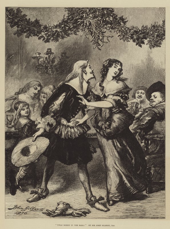 „Twas Merry w Sali! autorstwa John Gilbert