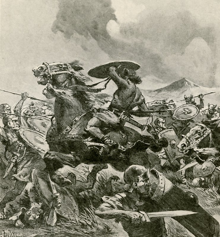 Rzymianie walczą z armią Hannibalów autorstwa John Harris Valda