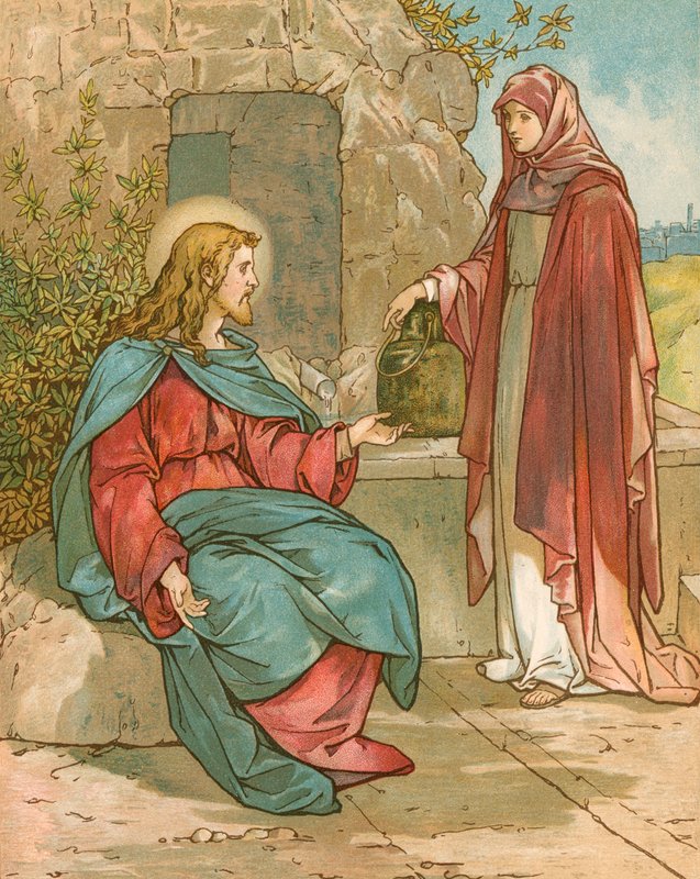 Chrystus i niewiasta Samarii autorstwa John Lawson