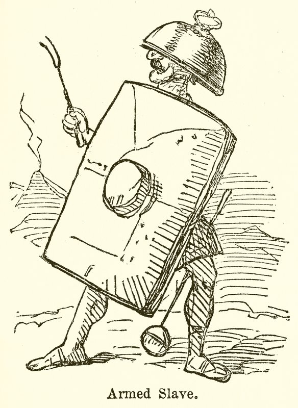 Uzbrojony niewolnik (grawerunek) autorstwa John Leech