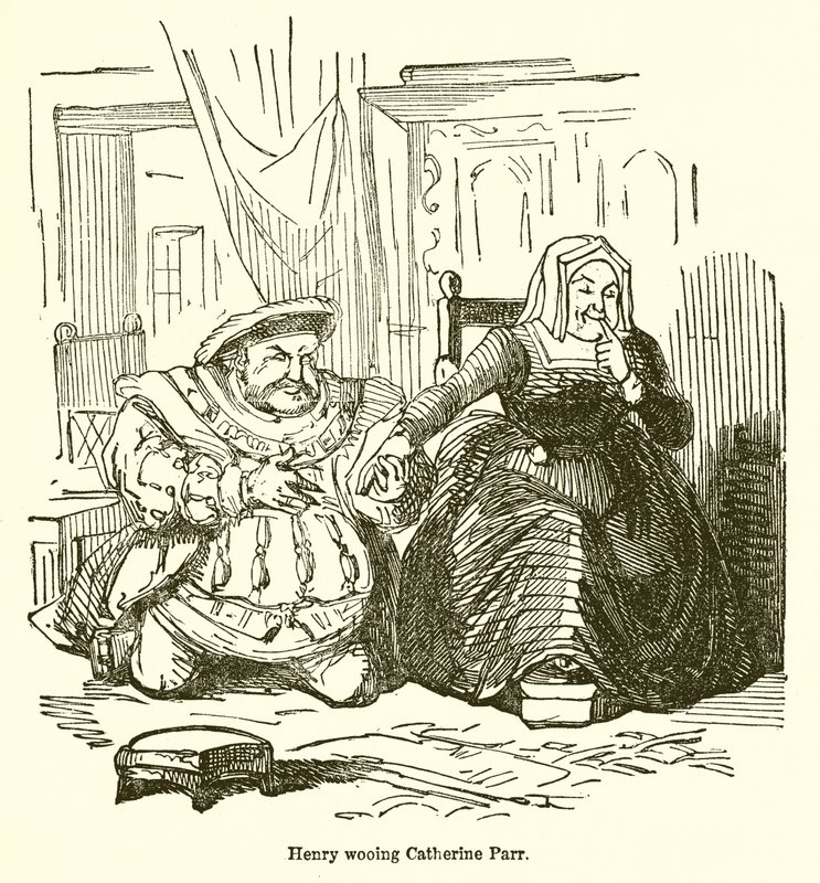 Henry Wooing Katarzyna Parr autorstwa John Leech