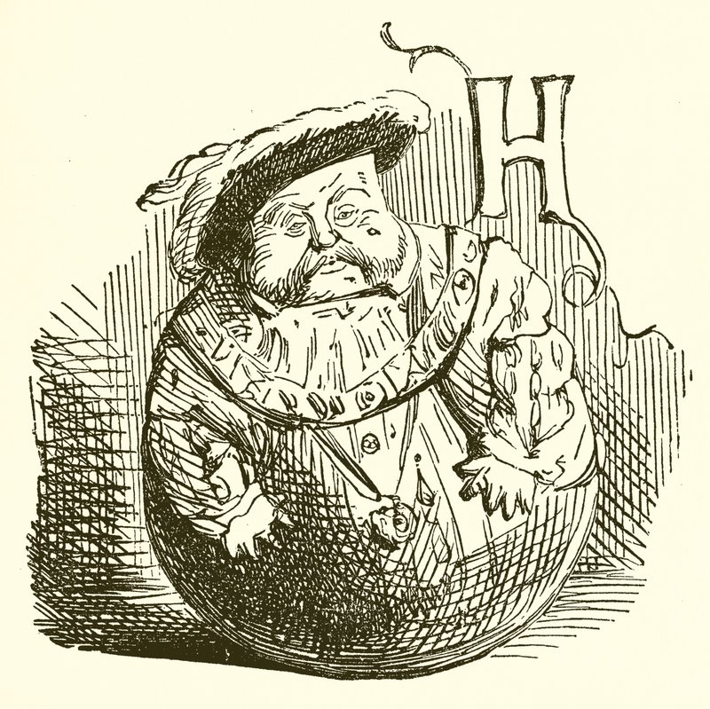 Król Henryk VIII autorstwa John Leech