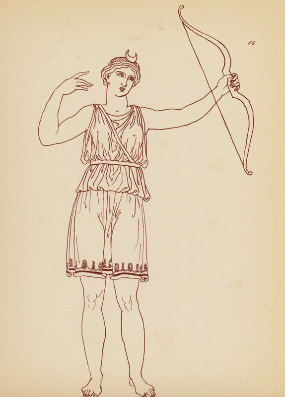 Starożytny grecki kostium kobiecy (litografia) autorstwa John Moyr Smith