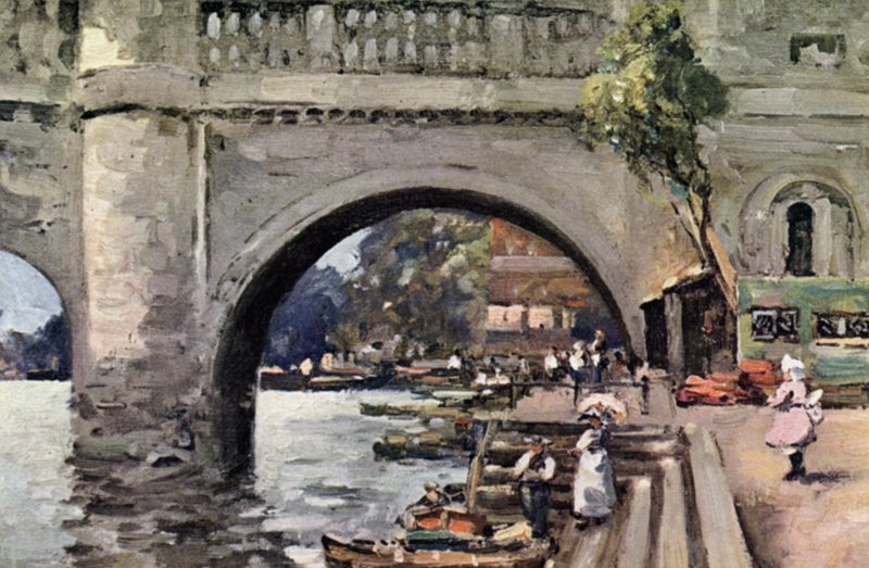 Richmond Bridge (kolor lito) autorstwa John Muirhead