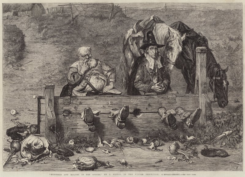 Hudibras i Ralpho w Zapasach autorstwa John Pettie