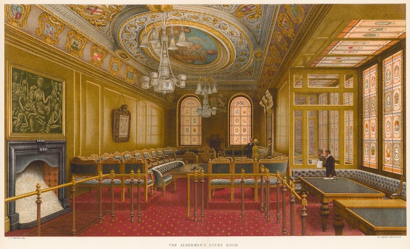 Sala Sądu Radnego, Guildhall, Londyn autorstwa John Phillipp Emslie