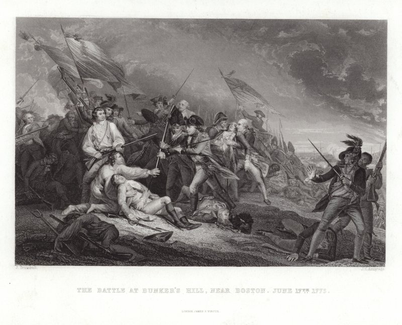 Bitwa o Bunkrowe Wzgórze autorstwa John Trumbull
