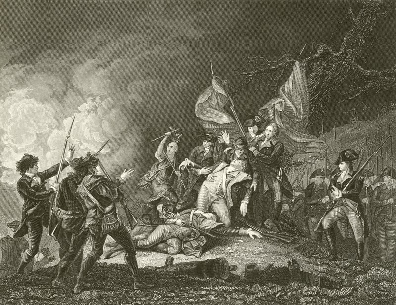 Śmierć generała Montgomery autorstwa John Trumbull