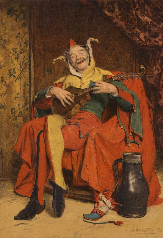 Improwizator (chromolitho) autorstwa John Watson Nicol