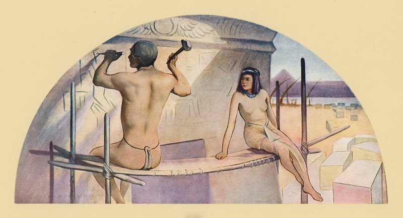 Hieroglif (litografia kolorowa) autorstwa John White (after) Alexander