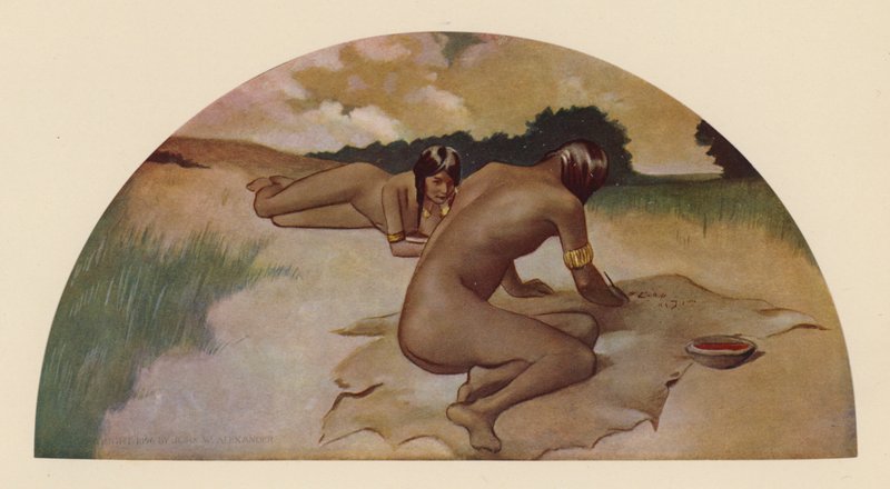 Piktogram (litografia kolorowa) autorstwa John White (after) Alexander