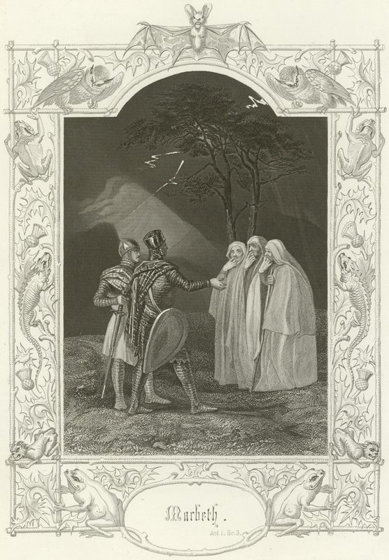 Makbet, akt I, scena III autorstwa Joseph Kenny Meadows