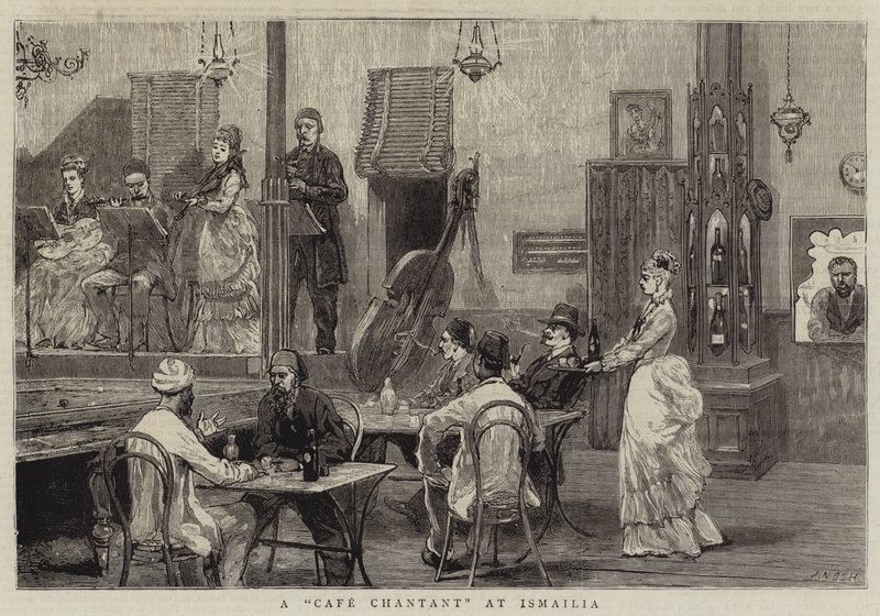Cafe Chantant w Ismailia autorstwa Joseph Nash