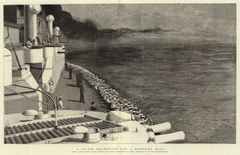 Ciepłe przyjęcie dla łodzi torpedowej autorstwa Joseph Nash