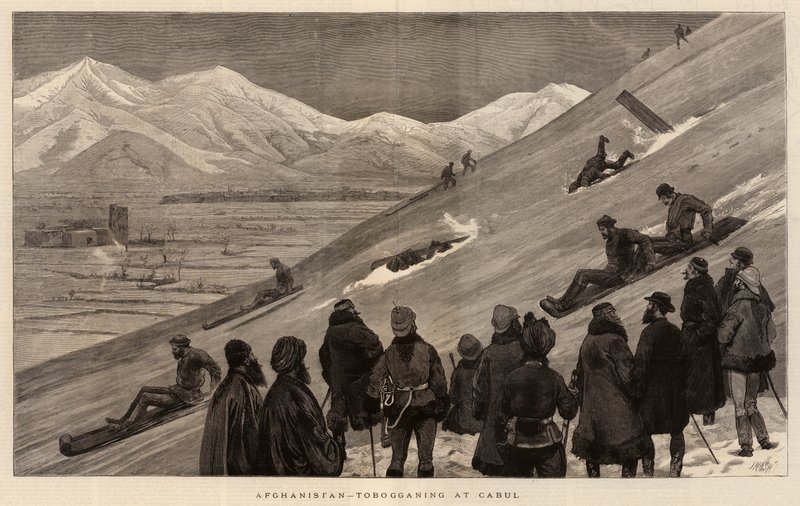 Afganistan, saneczkarstwo w Cabu autorstwa Joseph Nash